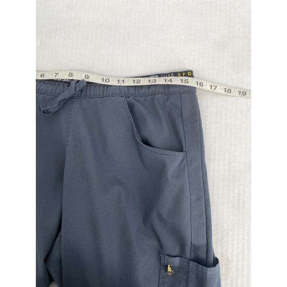 Cherokee Luxe Sport Pewter Gray Scrub Pants Medium Petite - Picture 7 of 9